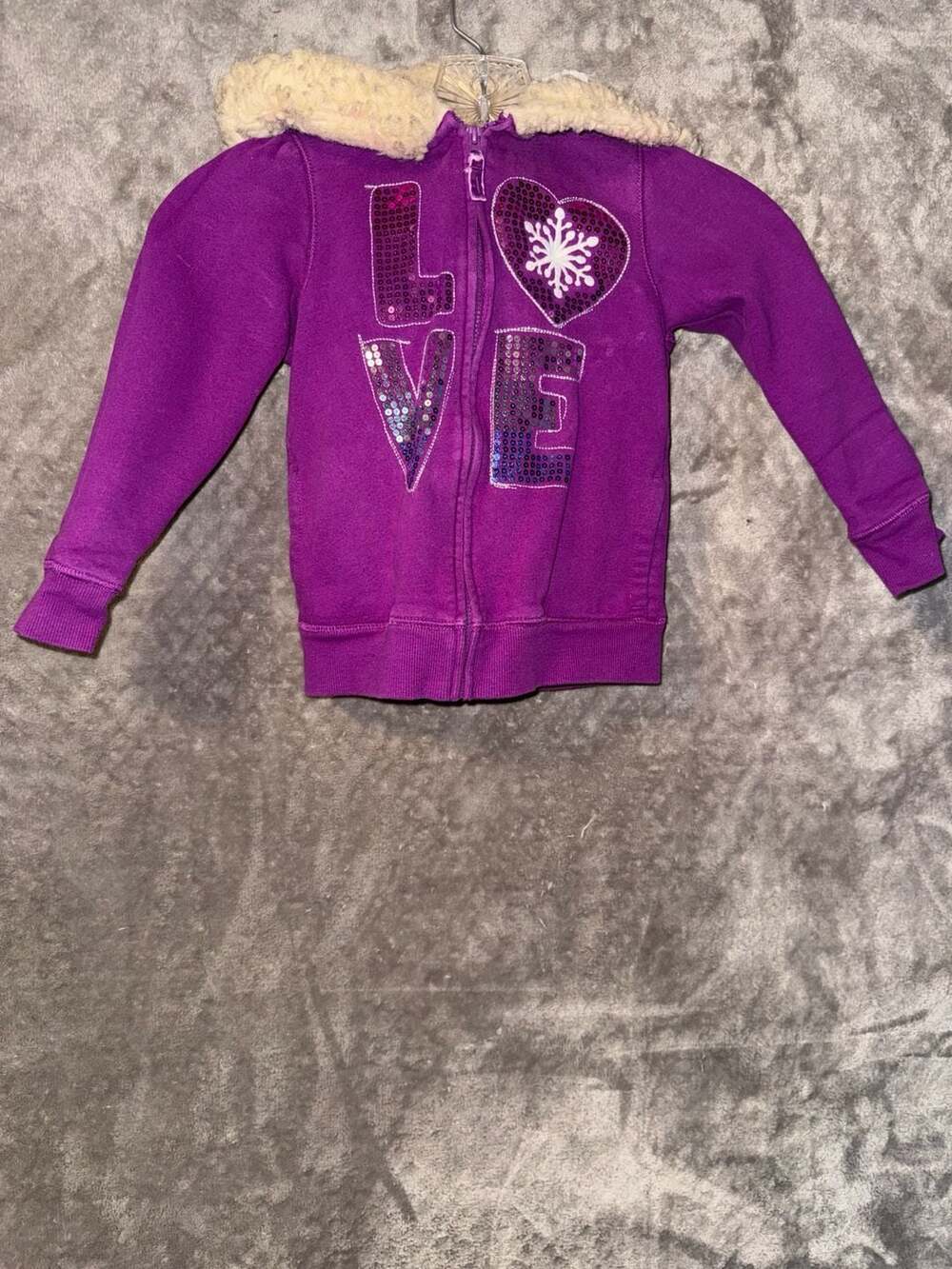 OshKosh B'gosh Girls Purple Sequin Hoodie